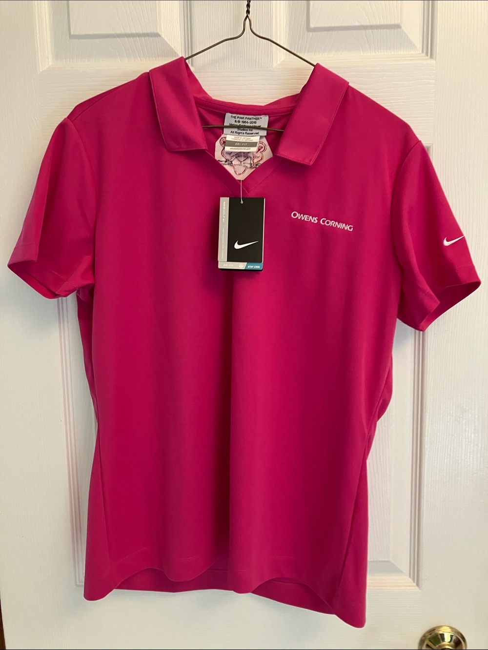Nike Women’s Pink Owens Corning Dri-FIT Polo